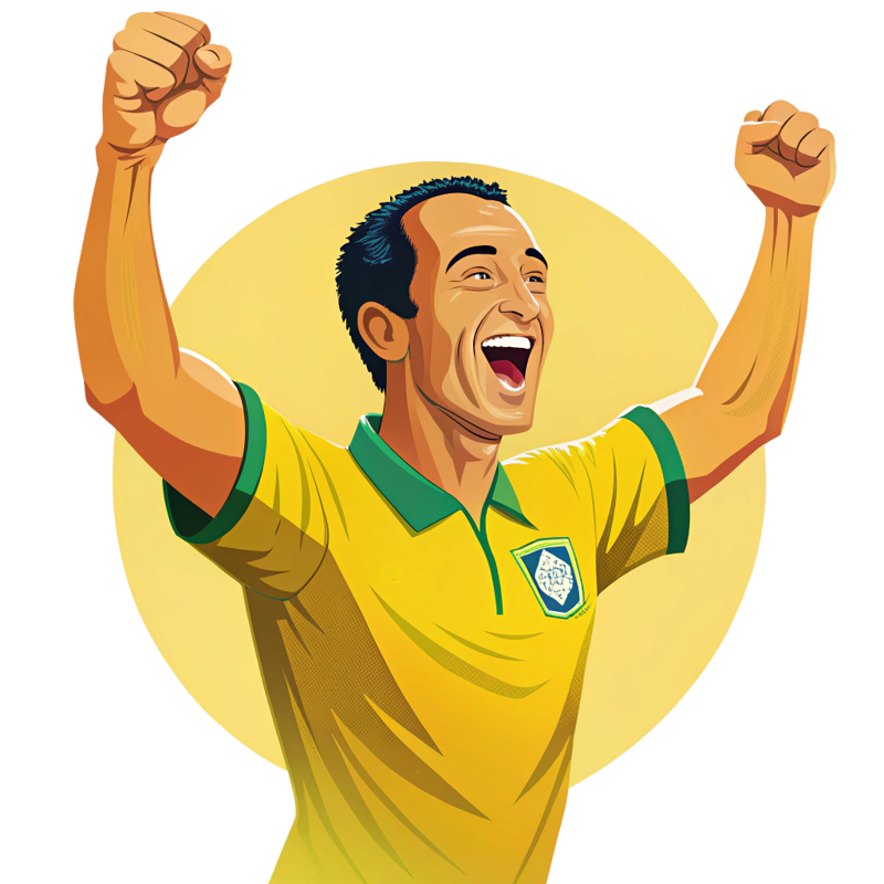 imagem de stylo cartoon de um torcedor de futebol